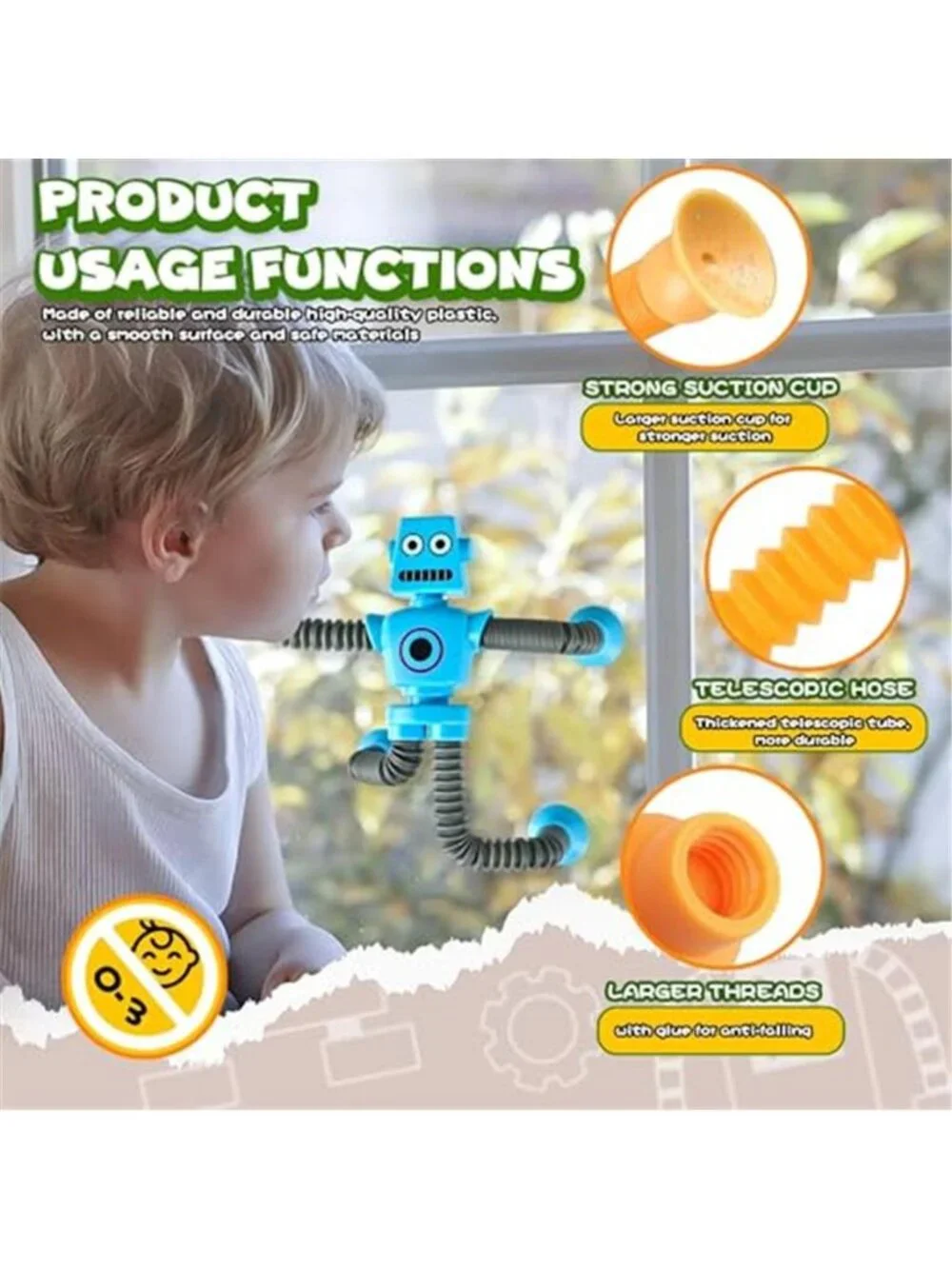 Robot Sensory Travel Roadtrip Toys 4Pcs